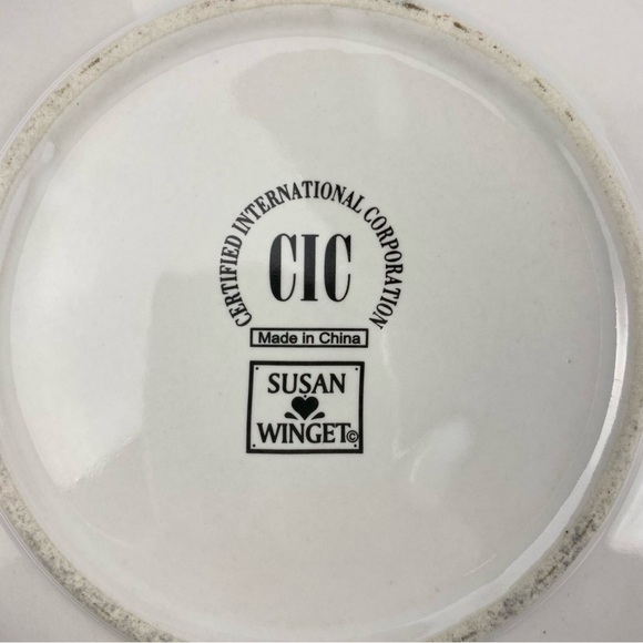 Susan Winget Certified International Salad Plates Set Of Four 8" Christmas - Picture 8 of 9